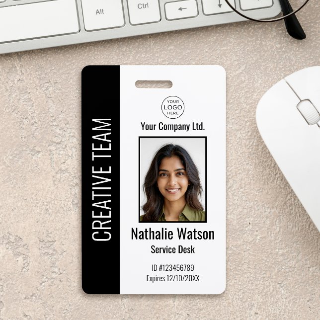 Personalised Corporate Employee ID Badge Black (Creator Uploaded)