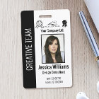 Personalised Corporate Employee ID Badge Black
