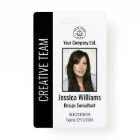 Personalised Corporate Employee ID Badge Black