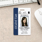 Personalised Corporate Employee ID Badge Blue