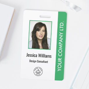 Personalised Corporate Employee ID Badge Green