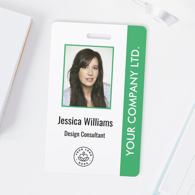Personalised Corporate Employee ID Badge Green (Creator Uploaded)