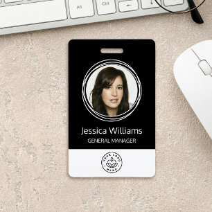 Personalised Corporate Employee ID Black Badge