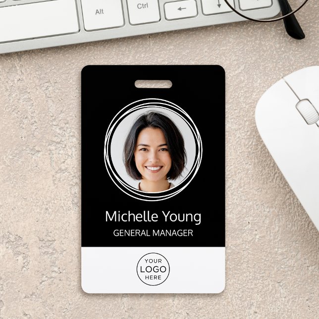Personalised Corporate Employee ID Black ID Badge (Creator Uploaded)