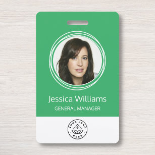 Personalised Corporate Employee ID Green ID Badge