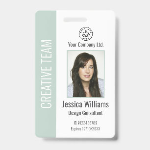 Personalised Corporate Employee ID Pastel Green Badge