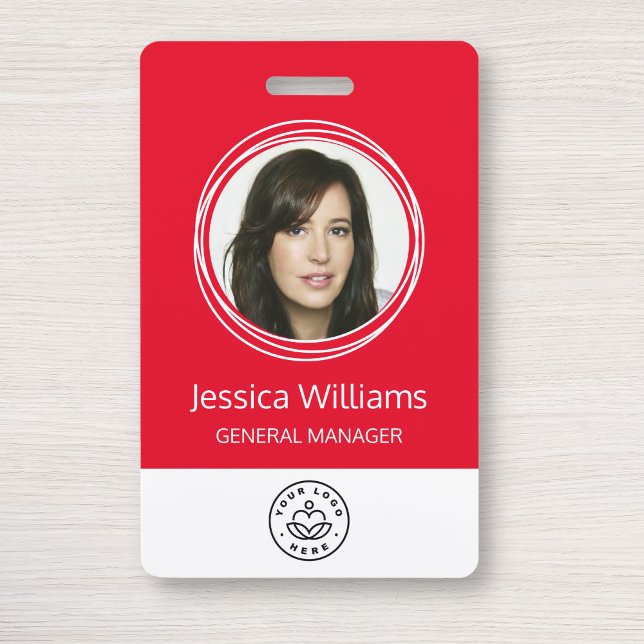 Personalised Corporate Employee ID Red Badge (Creator Uploaded)