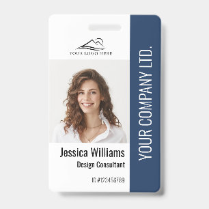 Personalised Corporate Employee Staff Blue ID Badge