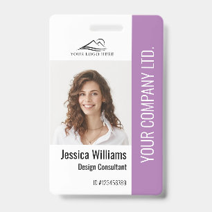 Personalised Corporate Employee Staff Purple ID Badge