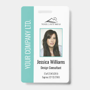 Personalised Corporate Employee Teal ID Badge