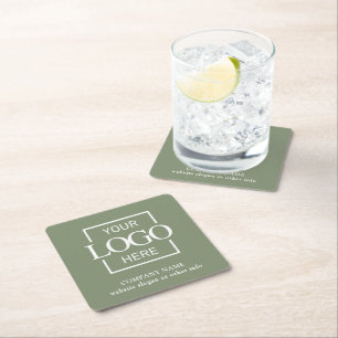 Personalised Corporate Logo Branded Promotional Square Paper Coaster