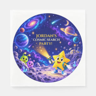 Personalised Cosmic Party Kids Space Birthday Napkin