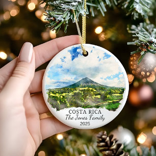 Personalised Costa Rica Ornament, Costa Rica Gift Ceramic Ornament