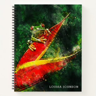 Personalised Costa Rica Tree Frog Abstract Notebook