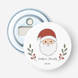 Personalised Cosy Santa Christmas Bottle Opener