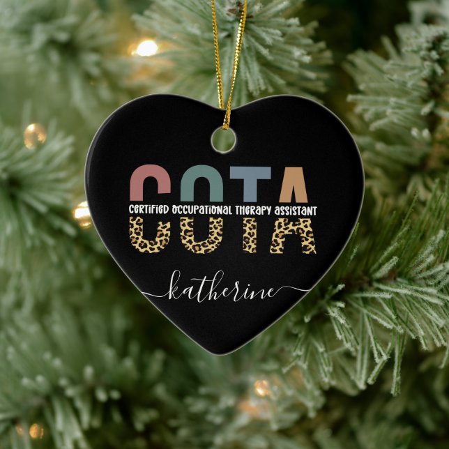 Personalised COTA Occupational Therapy Assistant Ceramic Ornament (Tree)