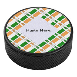 Personalised Côte d'Ivoire Ivory Coast Flag Tiled Hockey Puck