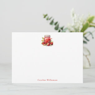 Personalised Cottagecore Country Strawberry Jam Card