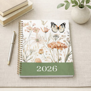 Personalised Cottagecore Floral Butterfly Planner