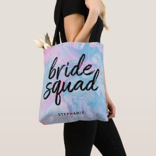 Personalised Cotton Candy Bride Squad Tote Bag