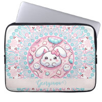 Personalised Cotton Candy Kawaii Bunny Dot Mandala