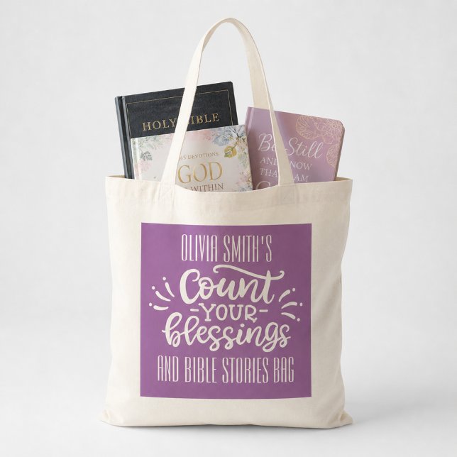 Personalised Count Blessings Sunday Church Bag (Creator Uploaded)
