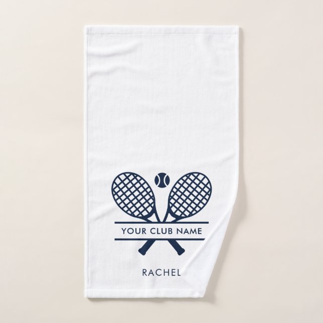 Personalised Country Club Name Tennis Team Players Hand Towel (Hand Towel)