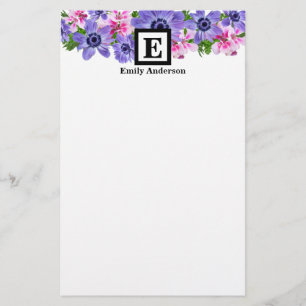 Personalised   Country Flowers Stationery