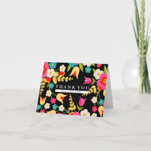 Personalised   Country Flowers Thank You Card