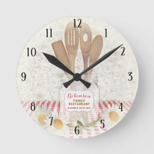 Personalised Country Kitchen  Round Clock