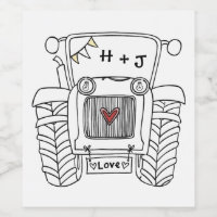 Personalised Country Wedding Tractor