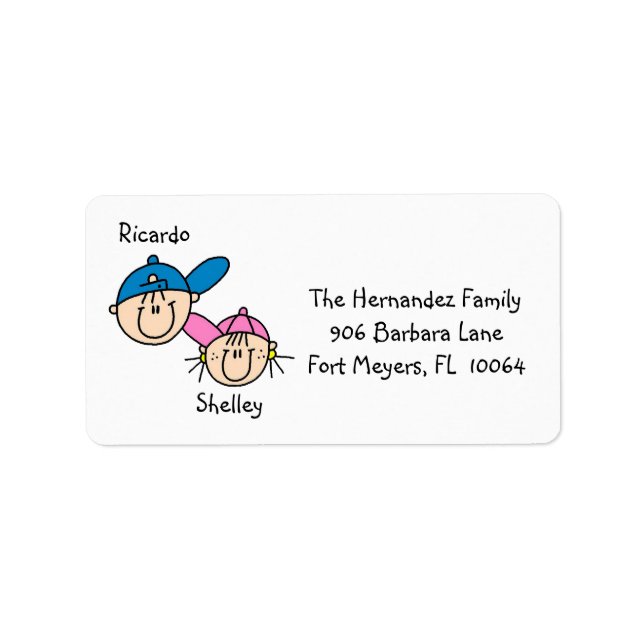 Personalised Couple Address Labels (Front)