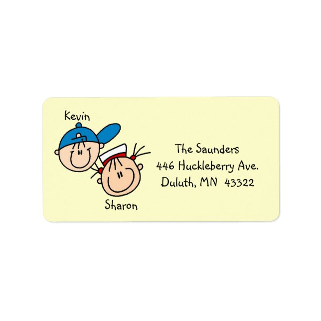 Personalised Couple Address Labels (Front)
