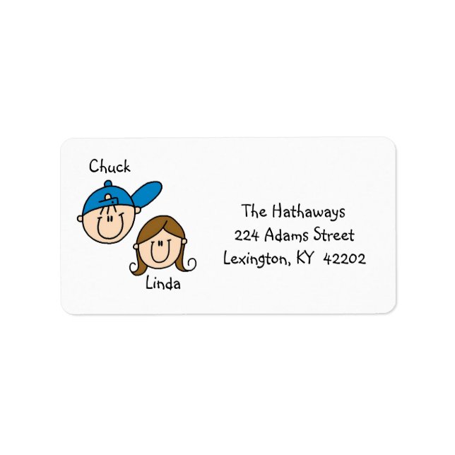 Personalised Couple Address Labels (Front)