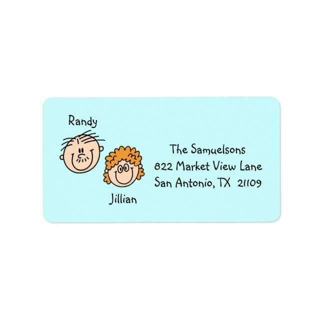 Personalised Couple Address Labels (Front)