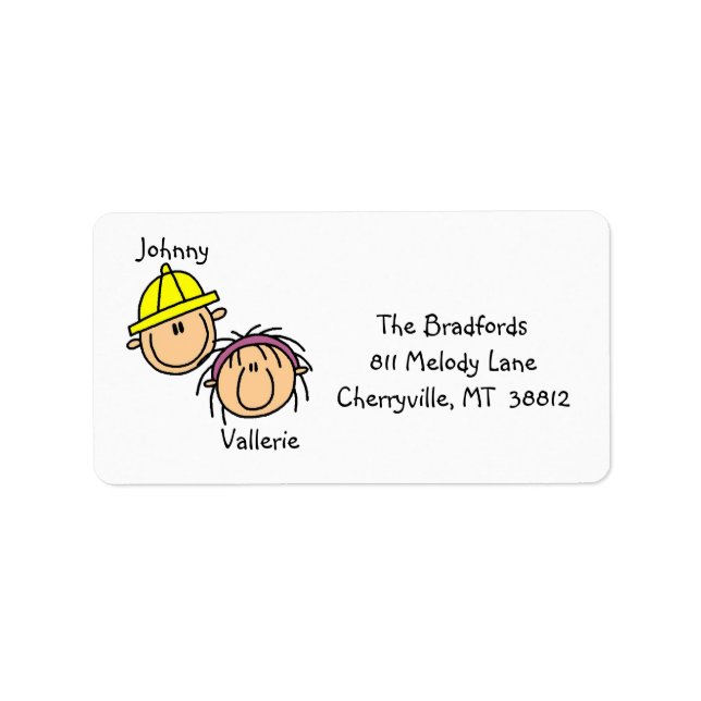 Personalised Couple Address Labels (Front)
