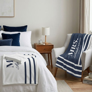 Personalised Couple Blnket Mr. & Mrs. Fleece Blanket