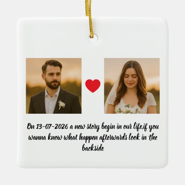 Personalised Couple & Family Ornament (Front)