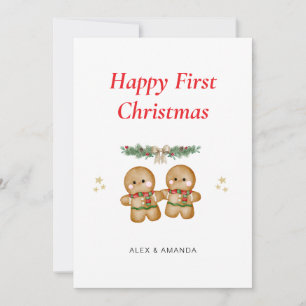 Personalised Couple First Christmas Holiday Card