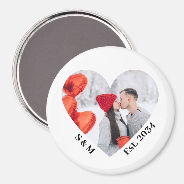 Personalised Couple Heart Magnet (Front/Back)