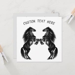 Personalised Couple Horse Card with Custom Text