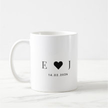 Personalised Couple Initial Mug | Date Mug
