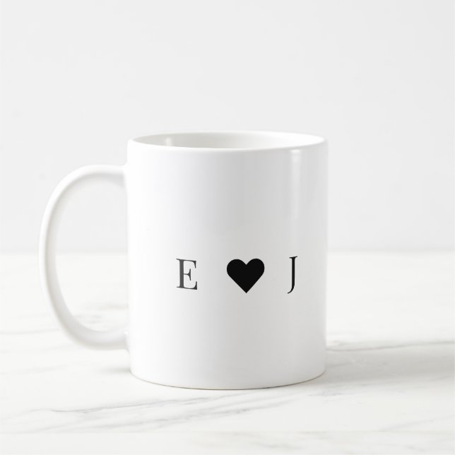 Personalised Couple Initial Mug | Heart Initial (Left)