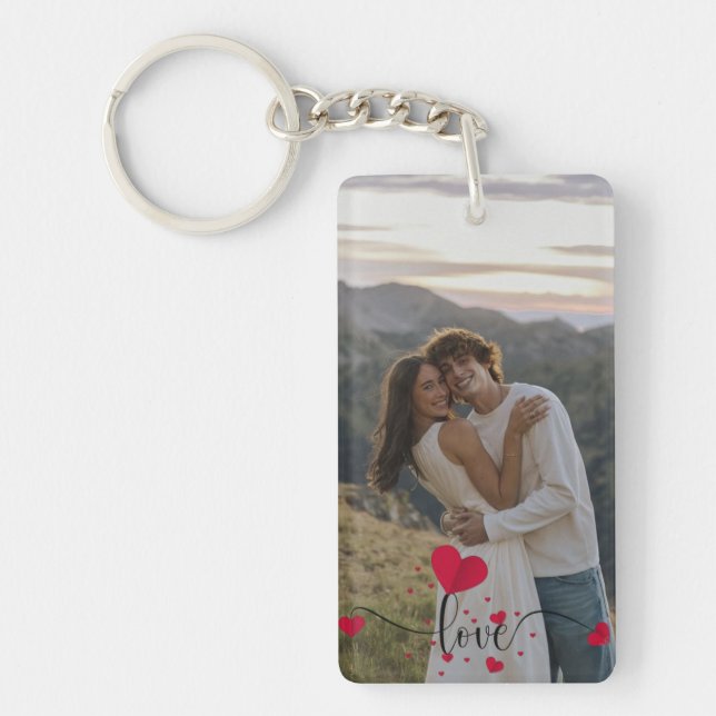 Personalised Couple Keychain with Photo – Custom  (Front)