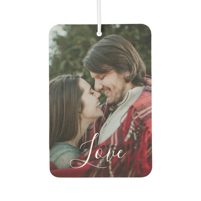 Personalised Couple Love Photo Car Air Freshener (Front)