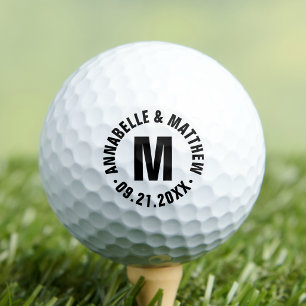 Personalised Couple Monogram Wedding Golf Balls