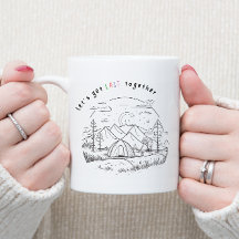 Personalised Couple Mug, Couple Mug, Camping Mug