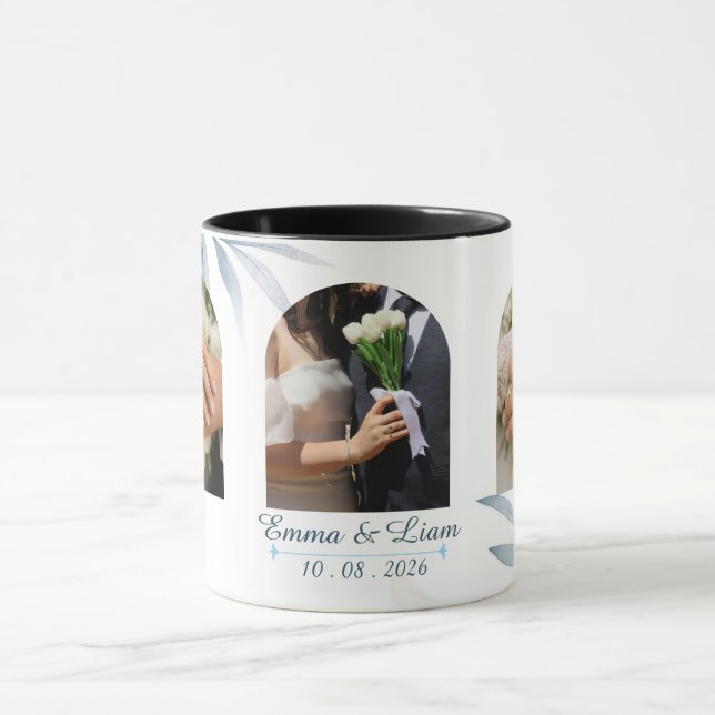 Personalised Couple Mug with Photo & Names (Center)