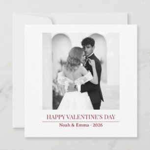 Personalised Couple Names & Year - Elegant Photo  Holiday Card