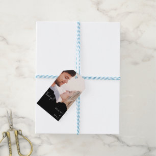 Personalised Couple Photo B/W Wedding  Gift Tags